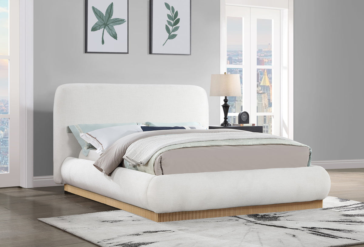 Rigby - Linen Bed With Natural Base