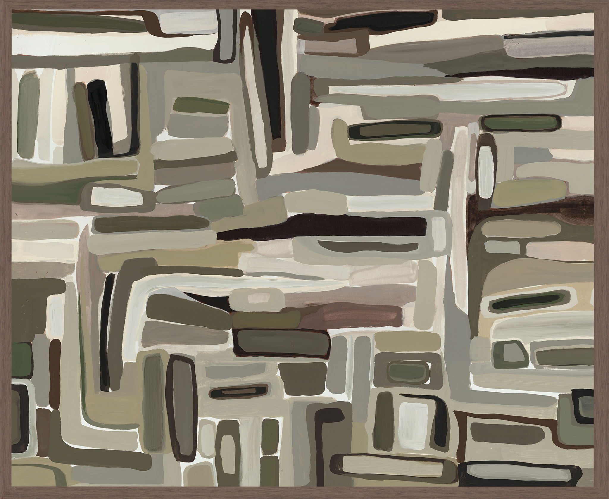 Baha - 48" x 72" Painting By Buddy Whitlock - Walnut