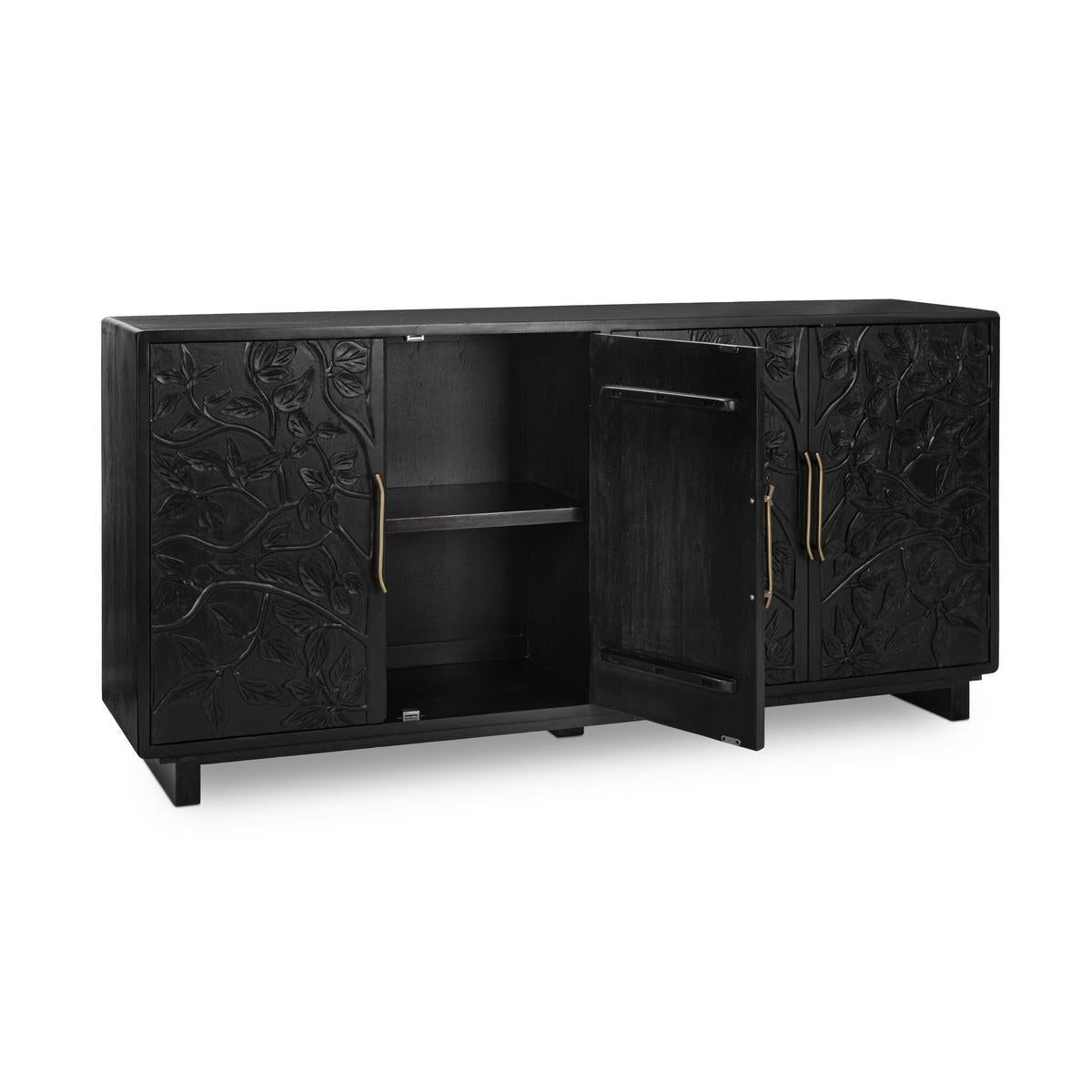 Albero - 4 Door Wood Buffet - Select Living Furniture - Buffets - Classic Home - 52010962 - Black - Albero - 4 Door Wood Buffet -