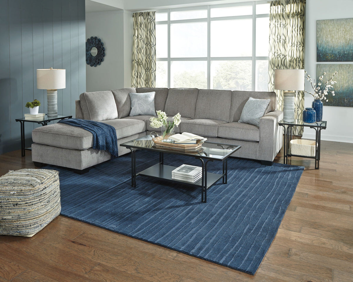 Altari - 2 Piece Sectional With Chaise - Select Living Furniture - Stationary Sectionals - Signature Design by Ashley® - 87213S2 - Dark Gray -2 Pc. Right Arm Facing Chaise Sectional - Altari - 2 Piece Sectional With Chaise -