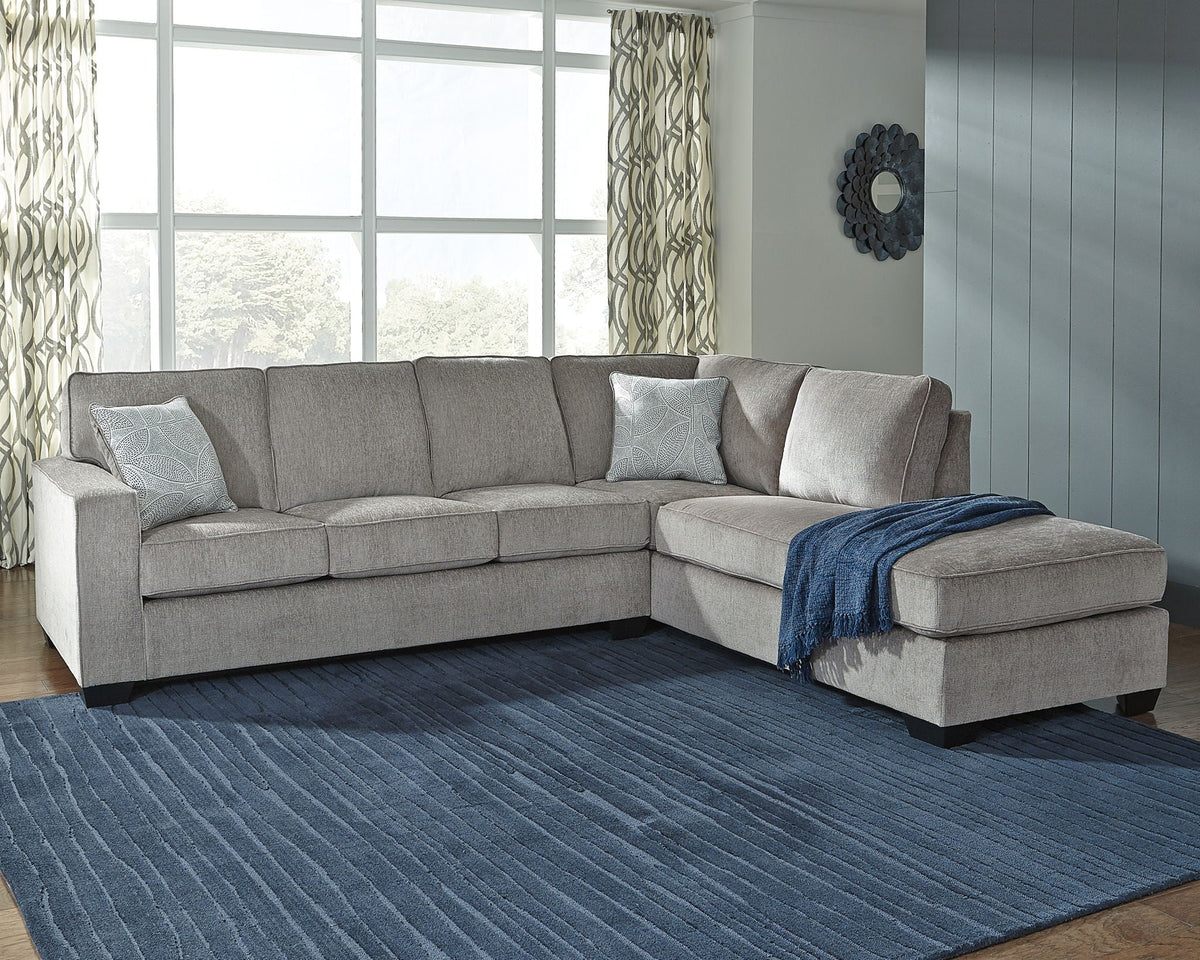 Altari - 2 Piece Sectional With Chaise - Select Living Furniture - Stationary Sectionals - Signature Design by Ashley® - 87213S2 - Dark Gray -2 Pc. Right Arm Facing Chaise Sectional - Altari - 2 Piece Sectional With Chaise -