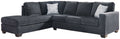 Altari - 2 Piece Sectional With Chaise - Select Living Furniture - Stationary Sectionals - Signature Design by Ashley® - 87213S1 - Dark Gray -2 Pc. Left Arm Facing Chaise Sectional - Altari - 2 Piece Sectional With Chaise -