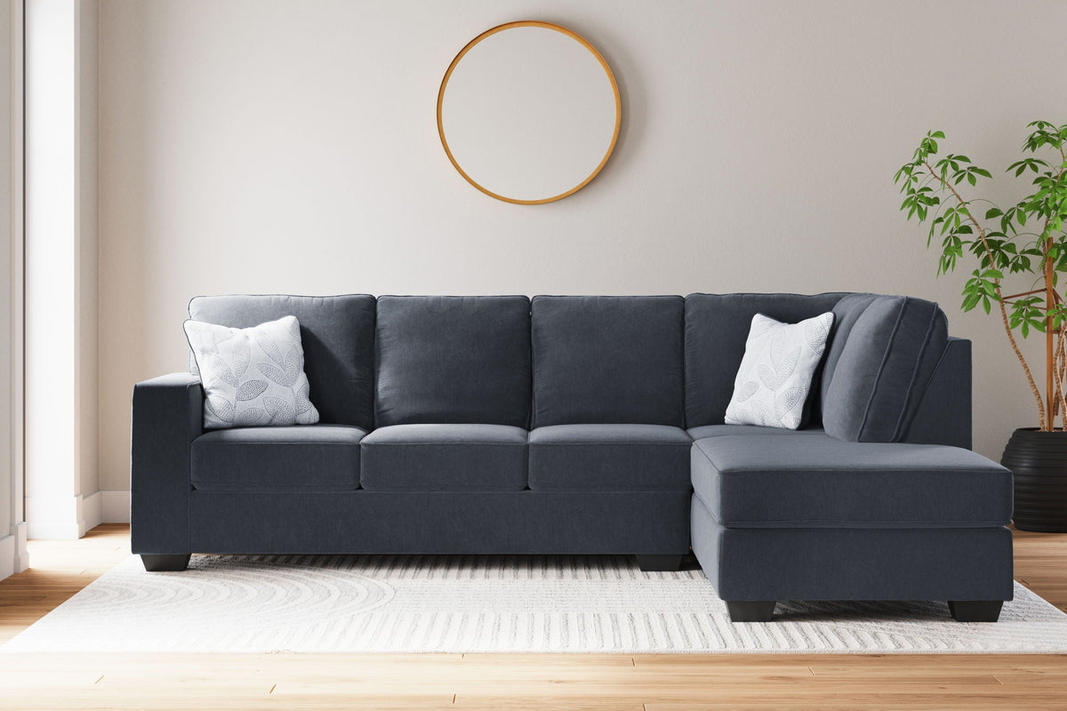 Altari - 2 Piece Sectional With Chaise - Select Living Furniture - Stationary Sectionals - Signature Design by Ashley® - 87213S2 - Dark Gray -2 Pc. Right Arm Facing Chaise Sectional - Altari - 2 Piece Sectional With Chaise -