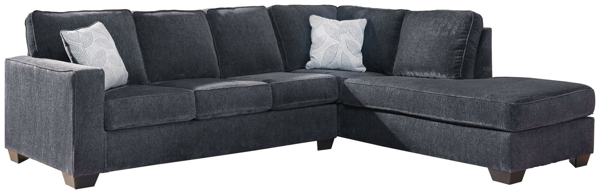 Altari - 2 Piece Sleeper Sectional - Select Living Furniture - Sleeper Sectionals - Signature Design by Ashley® - 87213S3 - Dark Gray -2 Pc. Right Arm Facing Chaise Sleeper Sectional - Altari - 2 Piece Sleeper Sectional -