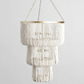 Amanda - Beaded Chandelier - White - Select Living Furniture - Chandeliers - Classic Home - 56004231 - Amanda - Beaded Chandelier - White -