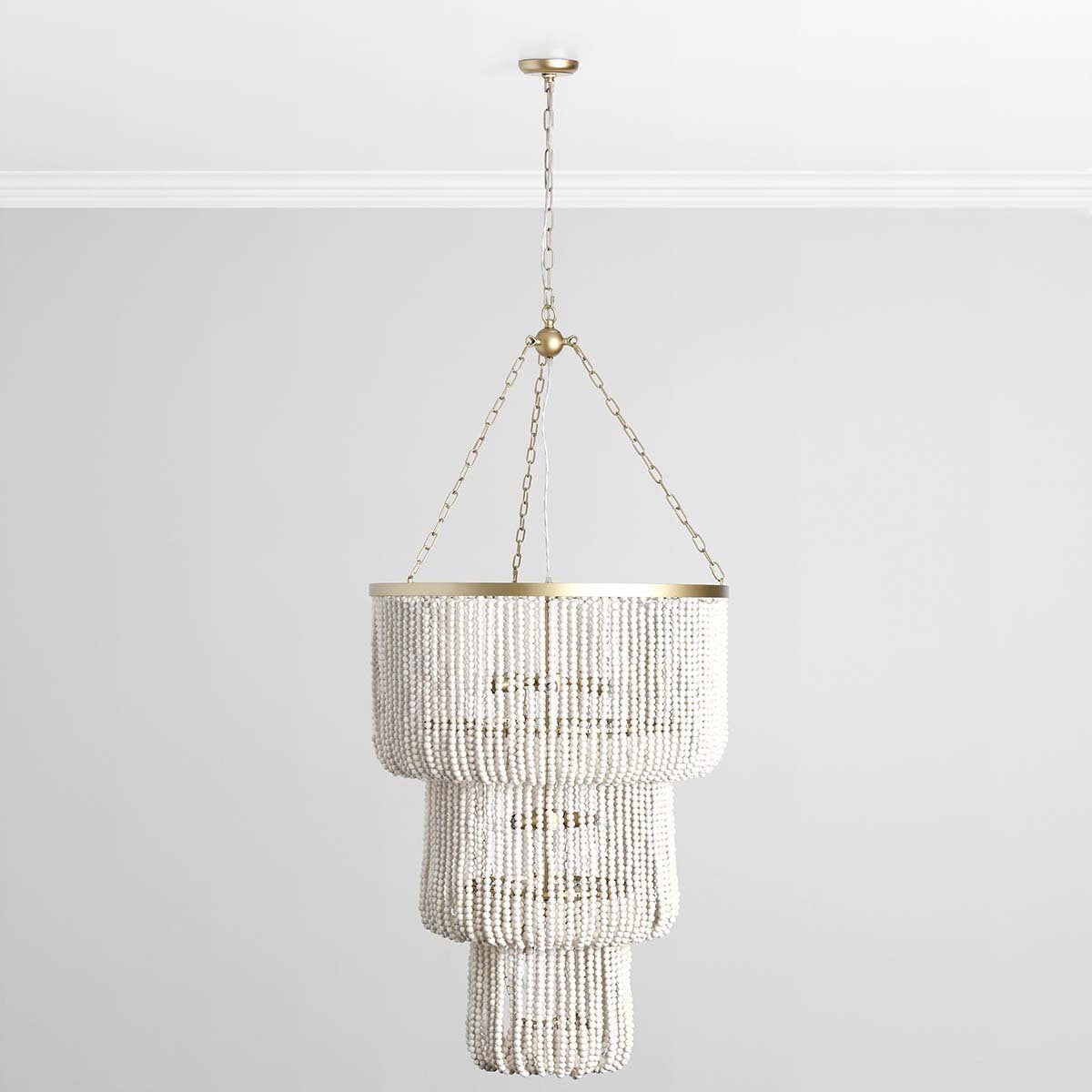 Amanda - Beaded Chandelier - White - Select Living Furniture - Chandeliers - Classic Home - 56004231 - lifestyle -