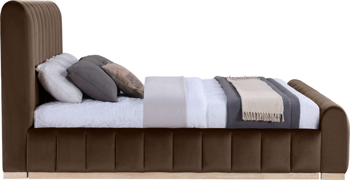 Amara - Velvet Bed - Select Living Furniture - Upholstered Beds - Meridian Furniture - AmaraBlack-Q - Black -Queen - Amara - Velvet Bed -
