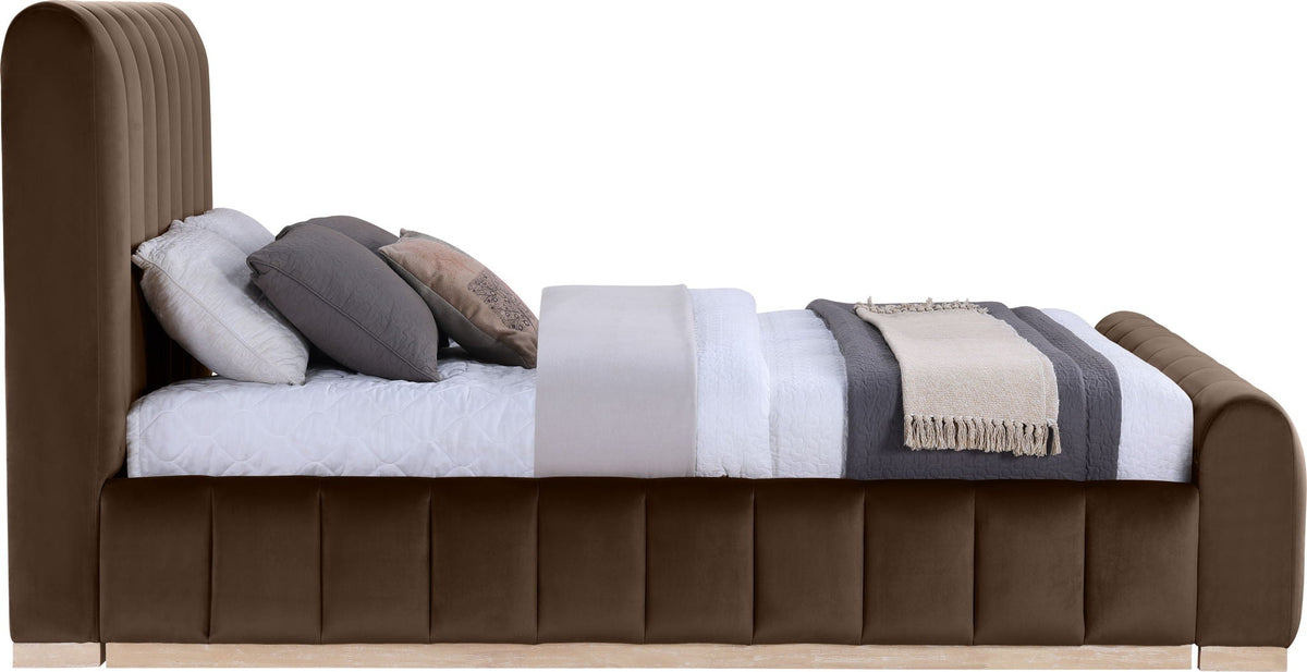 Amara - Velvet Bed - Select Living Furniture - Upholstered Beds - Meridian Furniture - AmaraBlack-Q - Black -Queen - Amara - Velvet Bed -