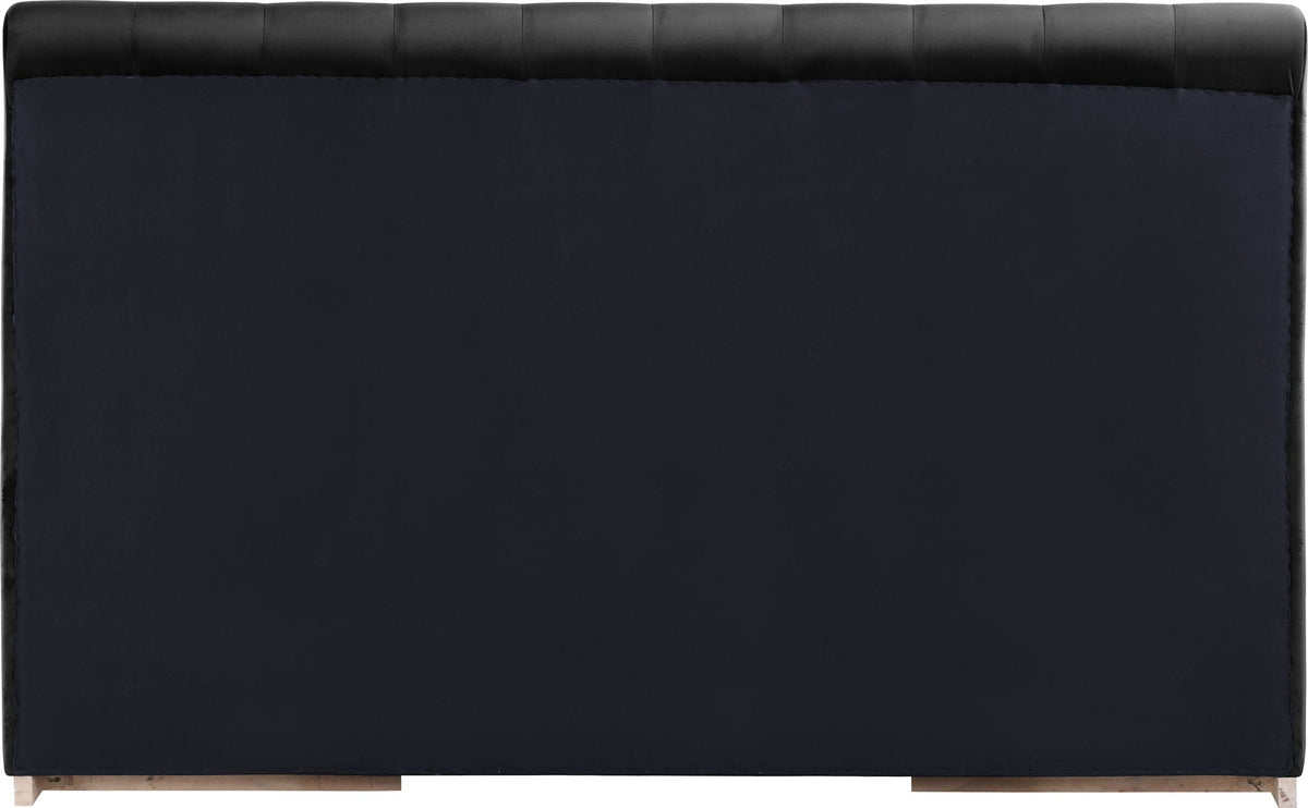 Amara - Velvet Bed - Select Living Furniture - Upholstered Beds - Meridian Furniture - AmaraBlack-Q - Black -Queen - Amara - Velvet Bed -