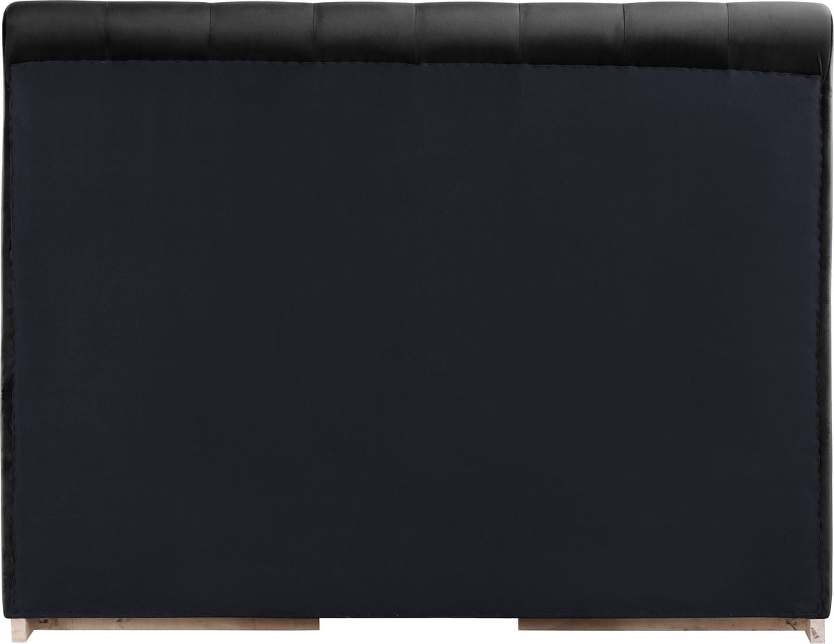 Amara - Velvet Bed - Select Living Furniture - Upholstered Beds - Meridian Furniture - AmaraBlack-Q - Black -Queen - Amara - Velvet Bed -