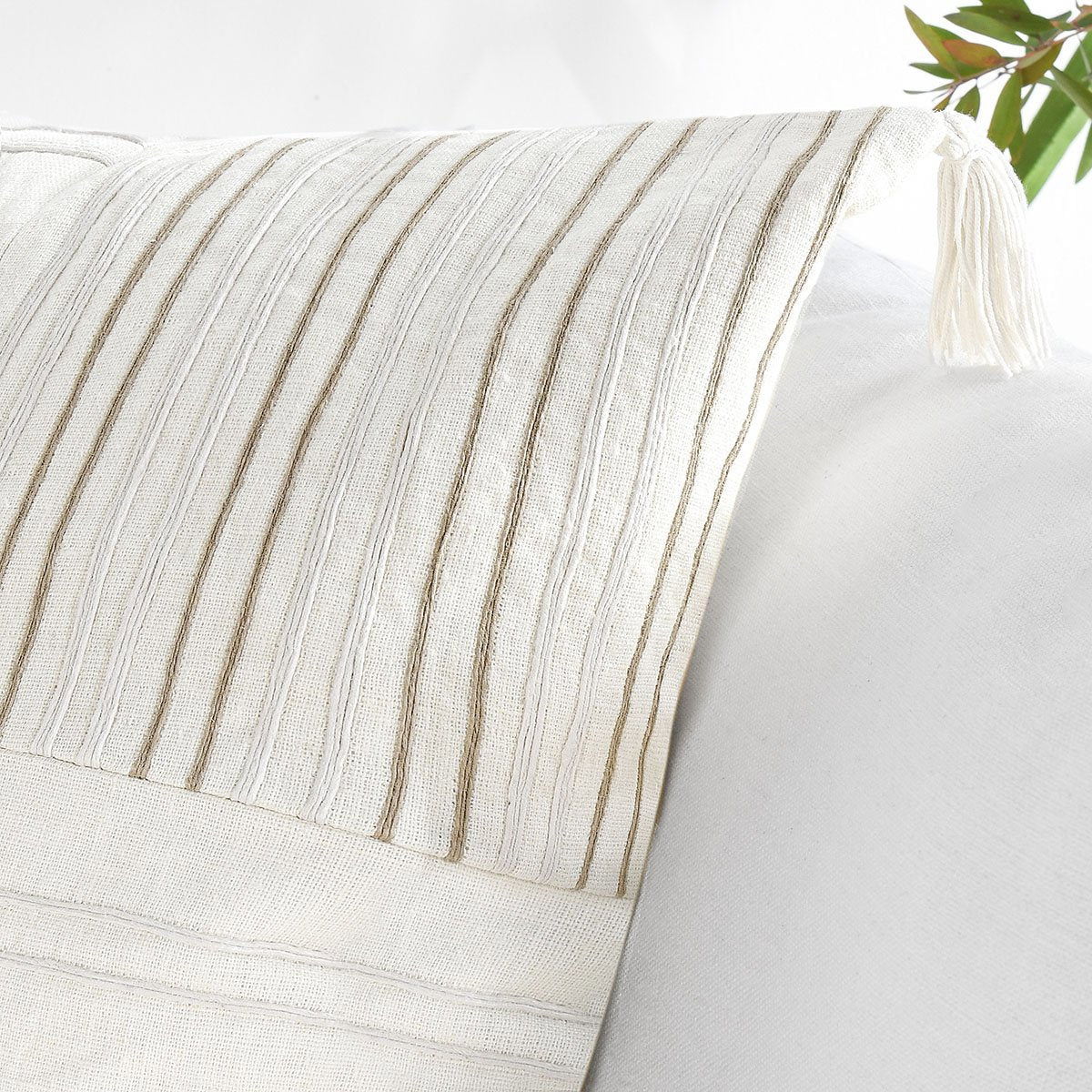 Apana - ST Pillow - Select Living Furniture - Accent Pillows - Villa - V280007 - Ivory/Natural -26" x 14" - Apana - ST Pillow -