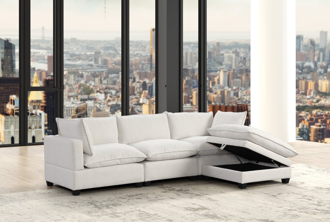 Apollo Modular Cloud Sectional - Select Living Furniture - Sectional - Happy Homes - APOLLO - 11 - 6 Piece - Olive Velvet - Apollo Modular Cloud Sectional -