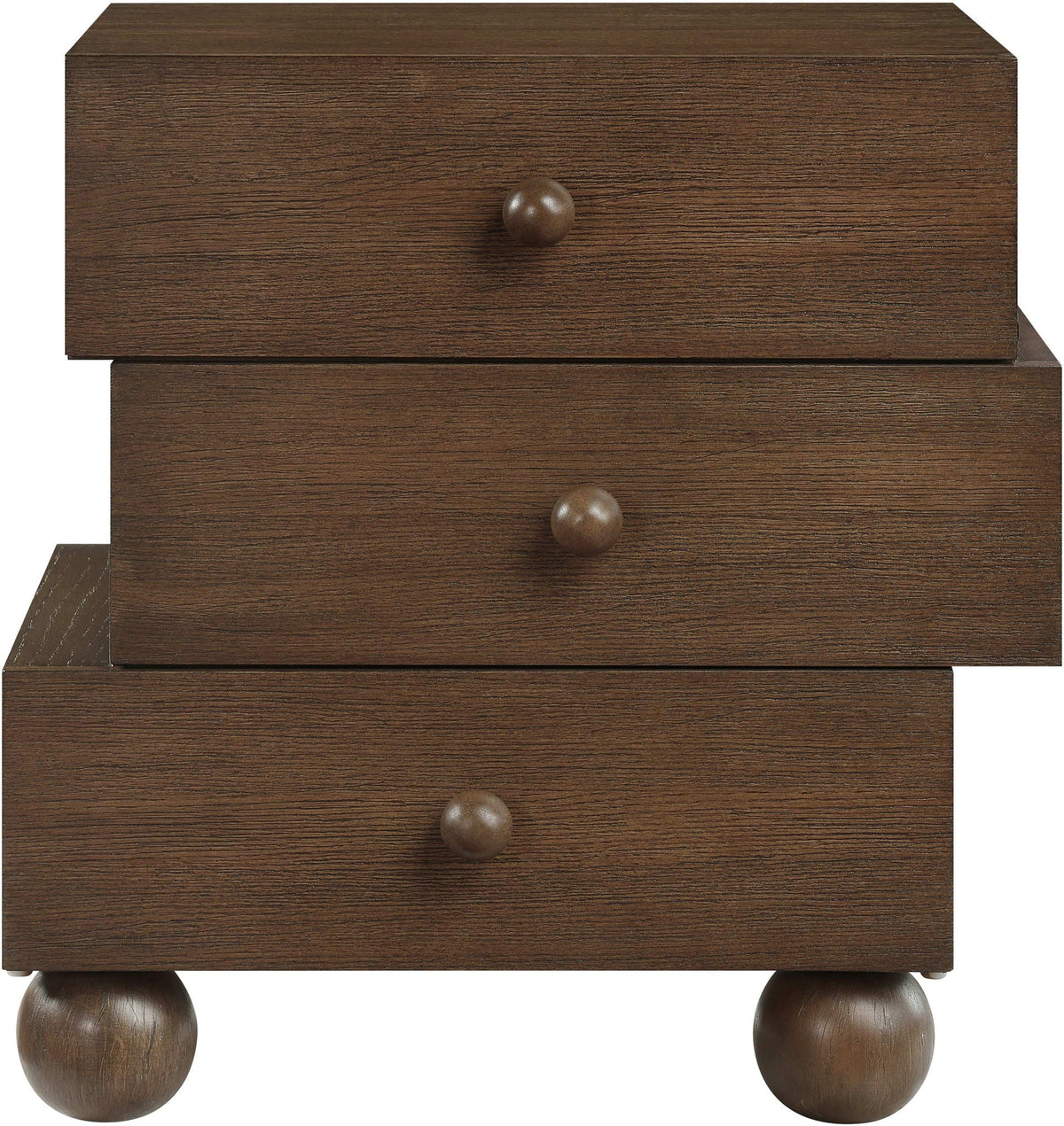 Askew - Night Stand - Select Living Furniture - Accent Nightstands - Meridian Furniture - 327Brown-NS - Dark Brown - Askew - Night Stand -