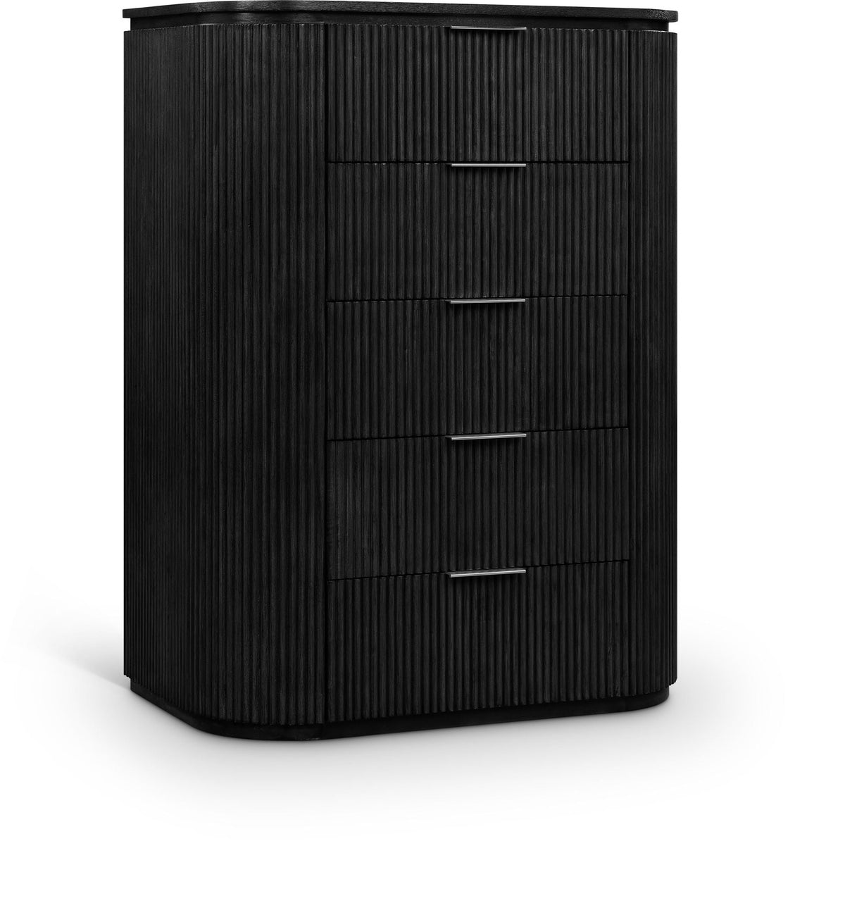 Astrid - Solid Wood And Oak Veneer Chest - Select Living Furniture - Accent Chests - Meridian Furniture - 818Black-CH - Black - Astrid - Solid Wood And Oak Veneer Chest -