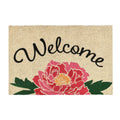 Doormats - Peony Welcome Doormat - Pink Multi / Sand