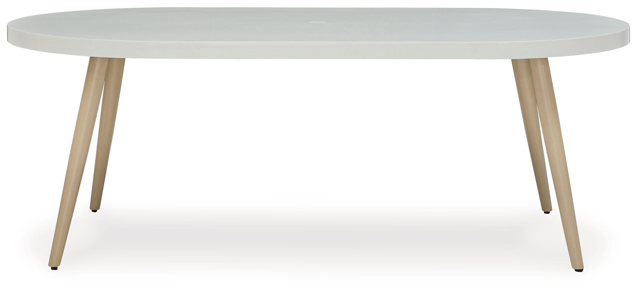 Seton Creek - Oval Dining Table With Umb Opt - White