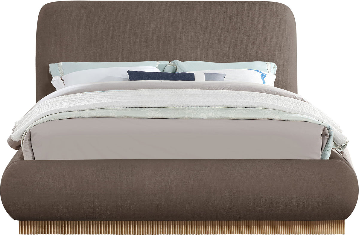 Rigby - Linen Bed With Natural Base