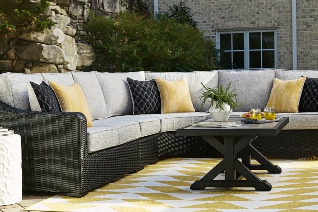 Beachcroft Black & Light Gray Outdoor Rectangular Cocktail Table - Select Living Furniture - Select Living Furniture - - Midnight Black - Beachcroft Black & Light Gray Outdoor Rectangular Cocktail Table -