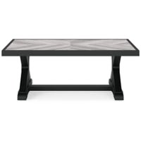 Beachcroft Black & Light Gray Outdoor Rectangular Cocktail Table - Select Living Furniture - Select Living Furniture - - Midnight Black - Beachcroft Black & Light Gray Outdoor Rectangular Cocktail Table -