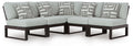 Beachloft - 5-Piece Outdoor Sectional - Black / Gray - Select Living Furniture - Stationary Sectionals - Signature Design by Ashley® - P490P2 - Beachloft - 5-Piece Outdoor Sectional - Black / Gray -