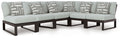 Beachloft - 6-Piece Outdoor Sectional - Black / Gray - Select Living Furniture - Stationary Sectionals - Signature Design by Ashley® - P490P1 - Beachloft - 6-Piece Outdoor Sectional - Black / Gray -