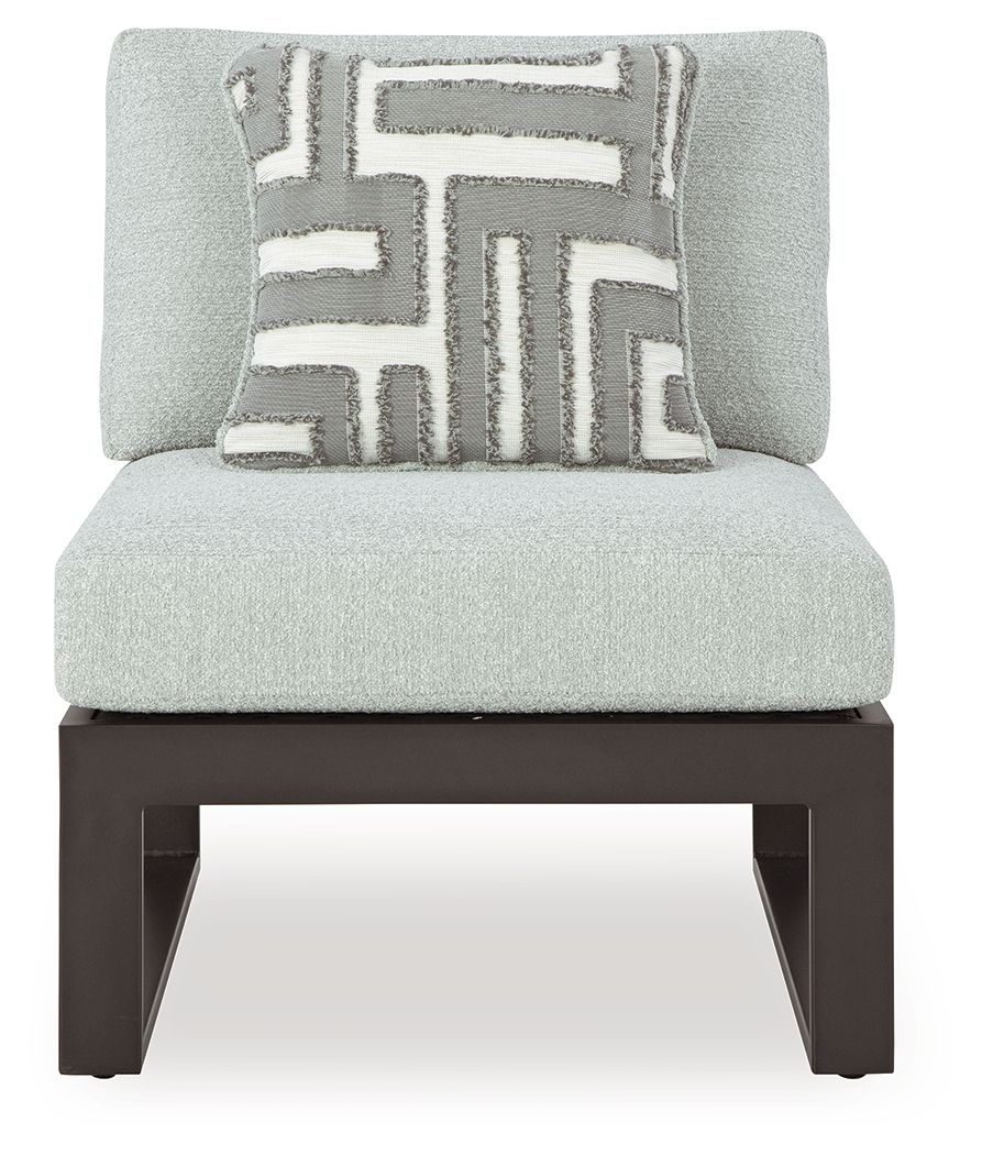 Beachloft - Armless Chair With Cushion - Black / Gray - Select Living Furniture - Chairs - Signature Design by Ashley® - P490-846 - Beachloft - Armless Chair With Cushion - Black / Gray -