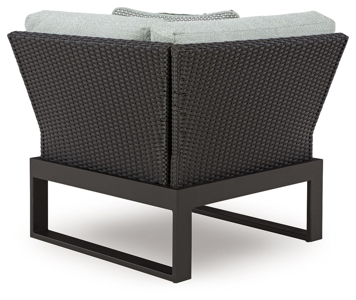 Beachloft - Corner With Cushion - Black / Gray - Select Living Furniture - Wedges - Signature Design by Ashley® - P490-877 - Beachloft - Corner With Cushion - Black / Gray -