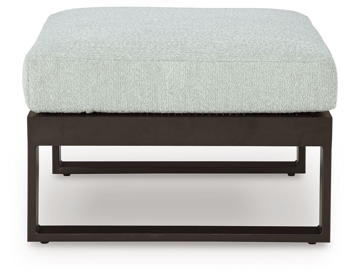 Beachloft - Ottoman With Cushion - Black / Gray - Select Living Furniture - Ottomans - Signature Design by Ashley® - P490-814 - Beachloft - Ottoman With Cushion - Black / Gray -