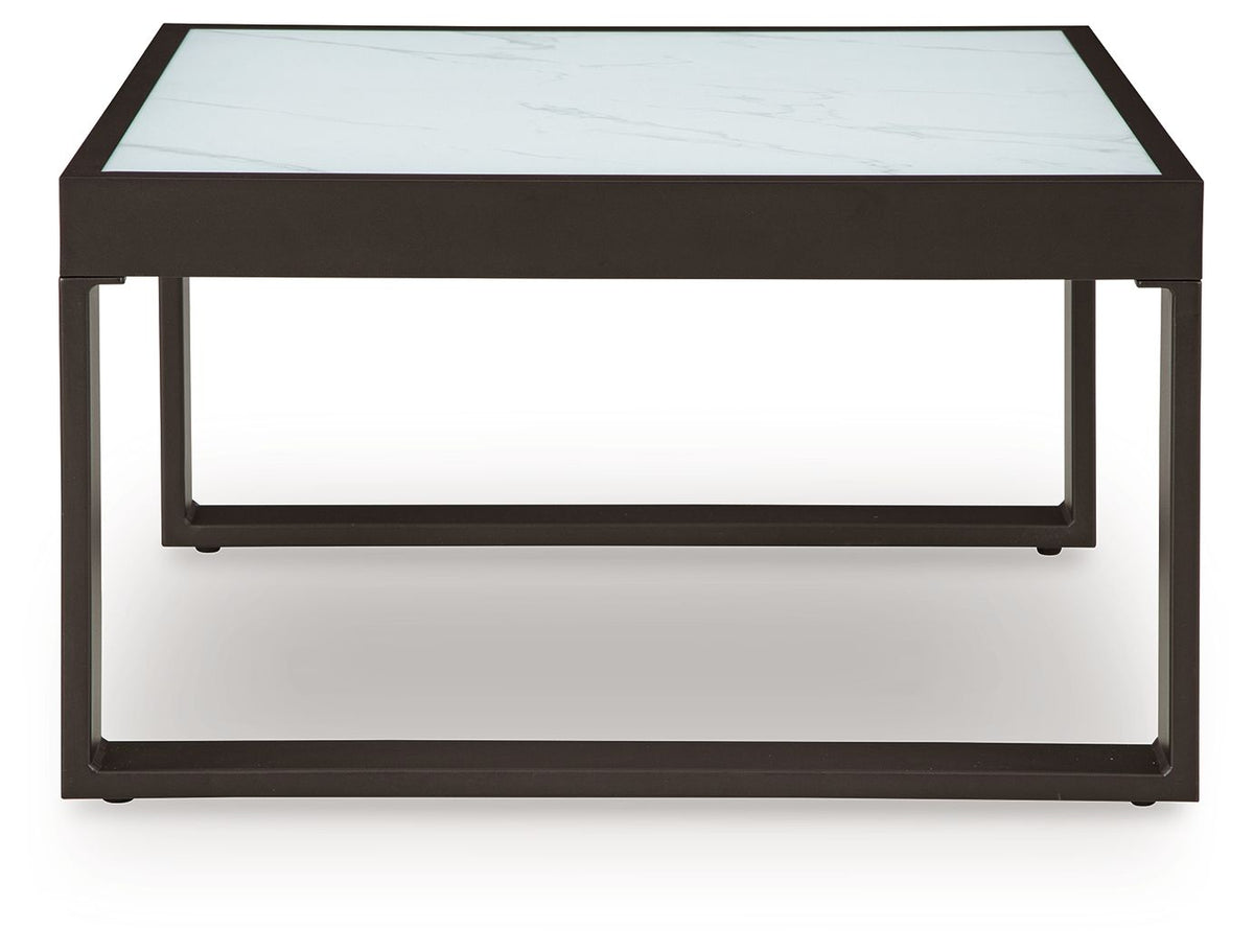 Beachloft - Square Cocktail Table - Black / Gray - Select Living Furniture - Coffee Tables - Signature Design by Ashley® - P490-708 - Beachloft - Square Cocktail Table - Black / Gray -