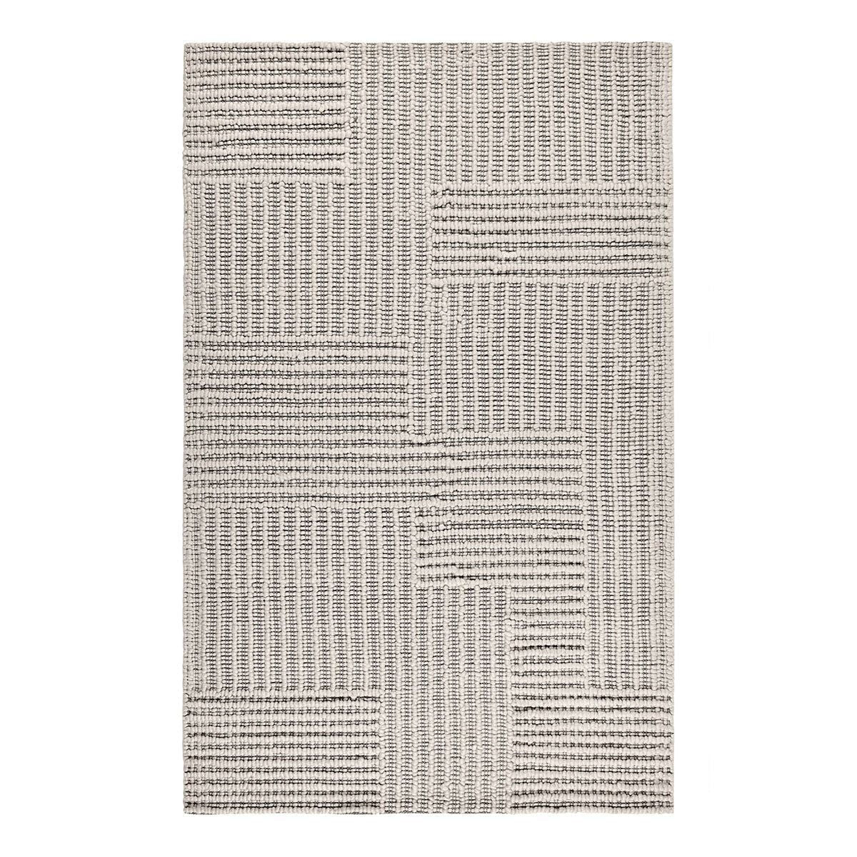 Berlin Check - Recycled Yarn Area Rug - Select Living Furniture - Area Rugs - Classic Home - 30132396 - Light Gray -9' x 12' - Berlin Check - Recycled Yarn Area Rug -