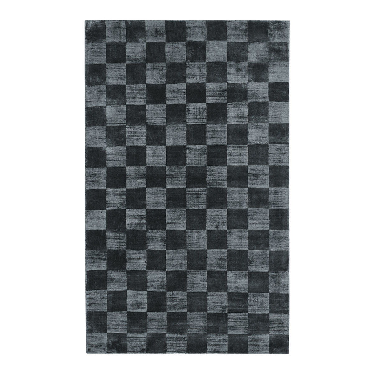 Berlin Check - Viscose Rug - Select Living Furniture - Area Rugs - Classic Home - 30091714 - Ink Blue -5' x 8' - Berlin Check - Viscose Rug -