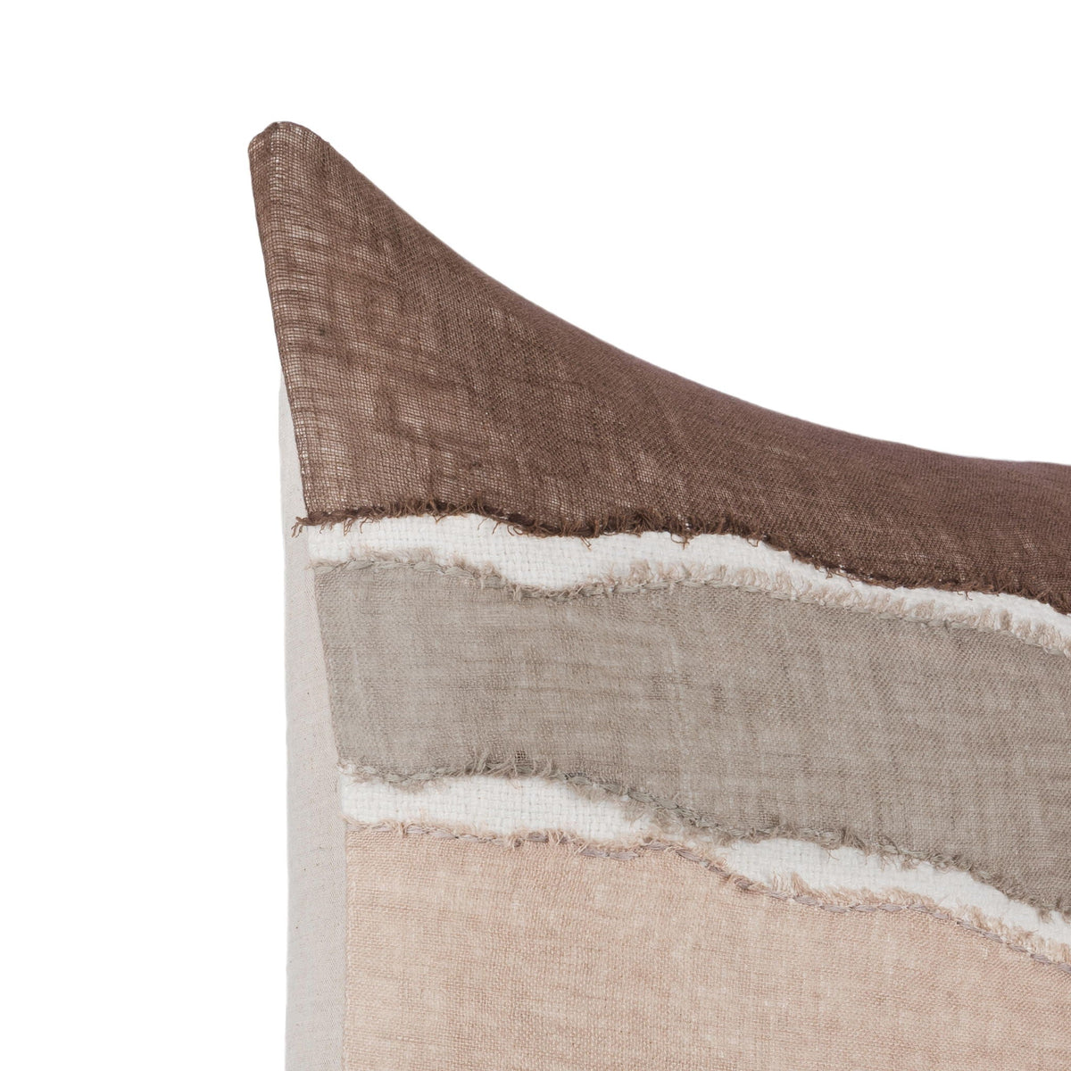 Bikram - 22" x 22" LN Pillow - Ivory / Mocha Cream - Select Living Furniture - Accent Pillows - Villa - V320047 - Bikram - 22" x 22" LN Pillow - Ivory / Mocha Cream -