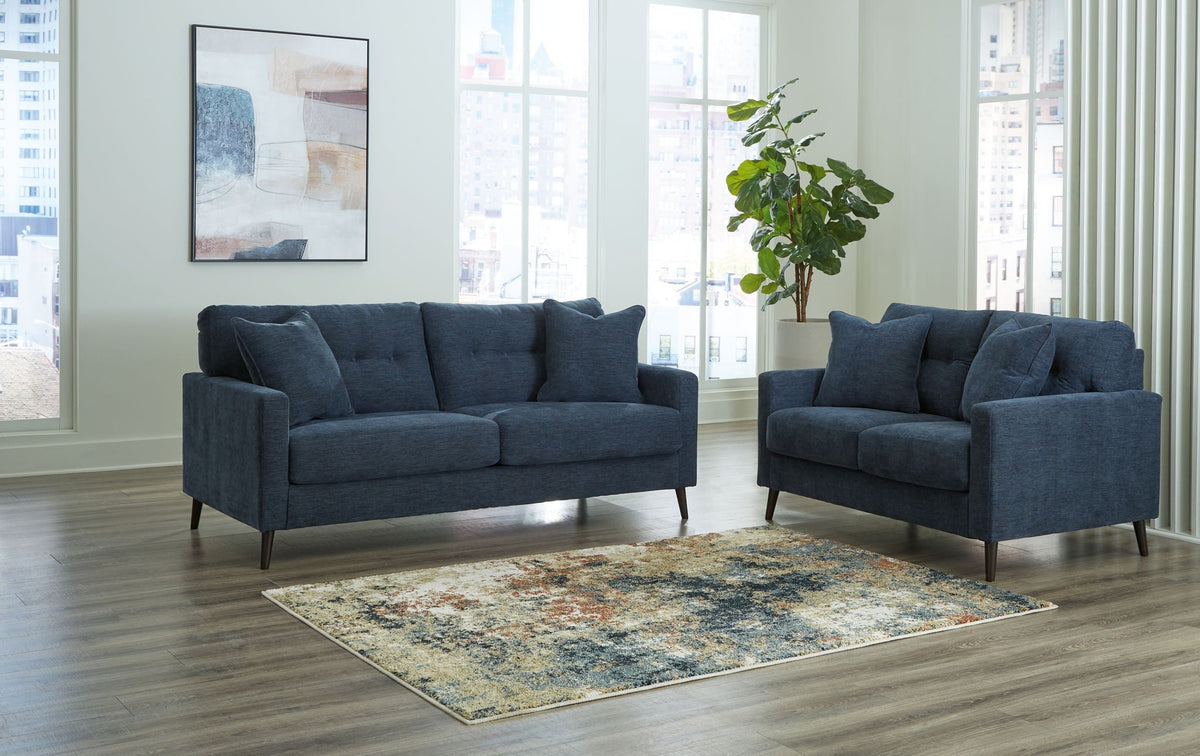Bixler - Living Room Set - Select Living Furniture - Stationary Sofas & Loveseats - Signature Design by Ashleyยฎ - 26106/38/35 - Blue -2 Pc. Sofa, Loveseat - Bixler - Living Room Set -