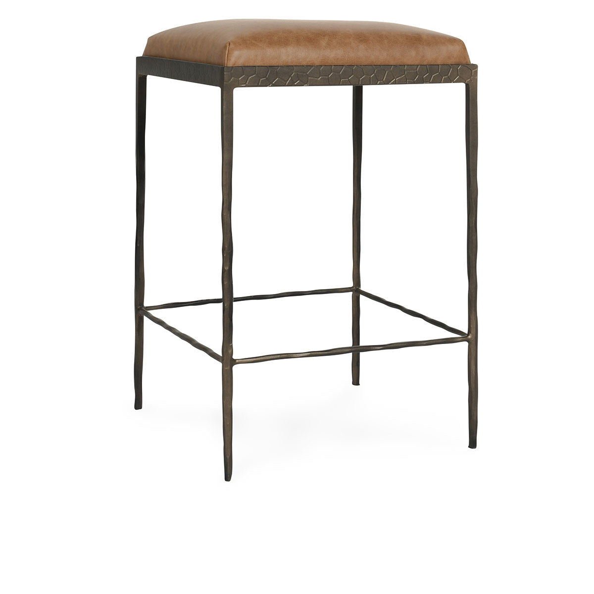 Bose - 26" Leather Counter Stool - Select Living Furniture - Counter Height (24"-27") - Classic Home - 53002006 - Chestnut Brown - Bose - 26" Leather Counter Stool -