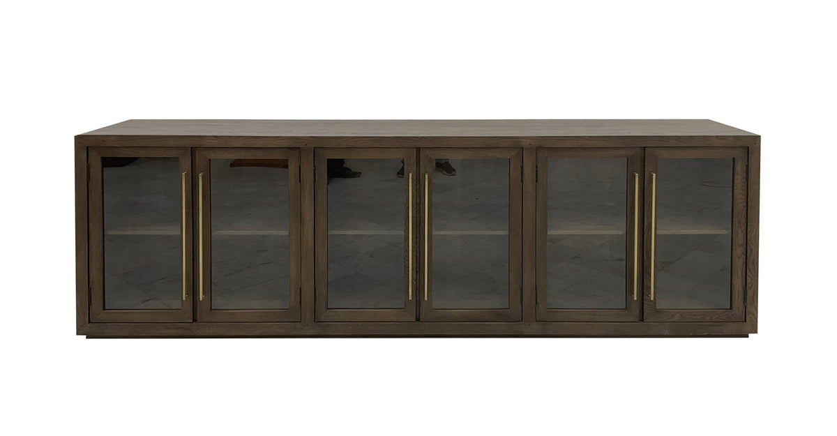 Bradley - Solid Wood Cabinet - Select Living Furniture - Accent Cabinets - Classic Home - 52010895 - Dark Brown -6 Doors - Bradley - Solid Wood Cabinet -