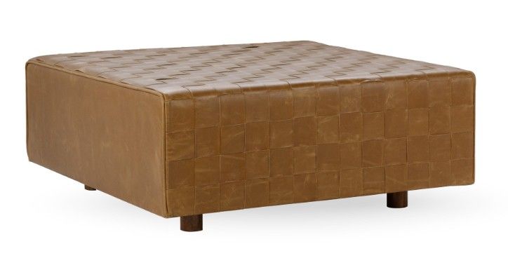 Bridgitte - Leather Square Ottoman - Autum Maple - Select Living Furniture - Upholstered Ottomans - Classic Home - 53002094 - Bridgitte - Leather Square Ottoman - Autum Maple -