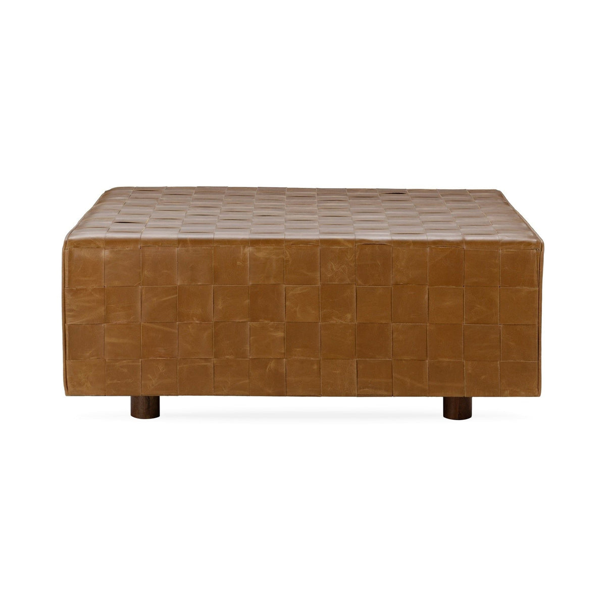 Bridgitte - Leather Square Ottoman - Autum Maple - Select Living Furniture - Upholstered Ottomans - Classic Home - 53002094 - Bridgitte - Leather Square Ottoman - Autum Maple -