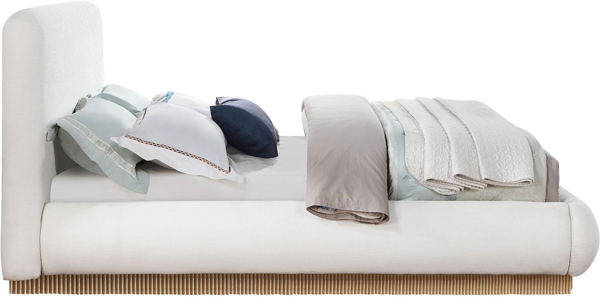Rigby - Linen Bed With Natural Base