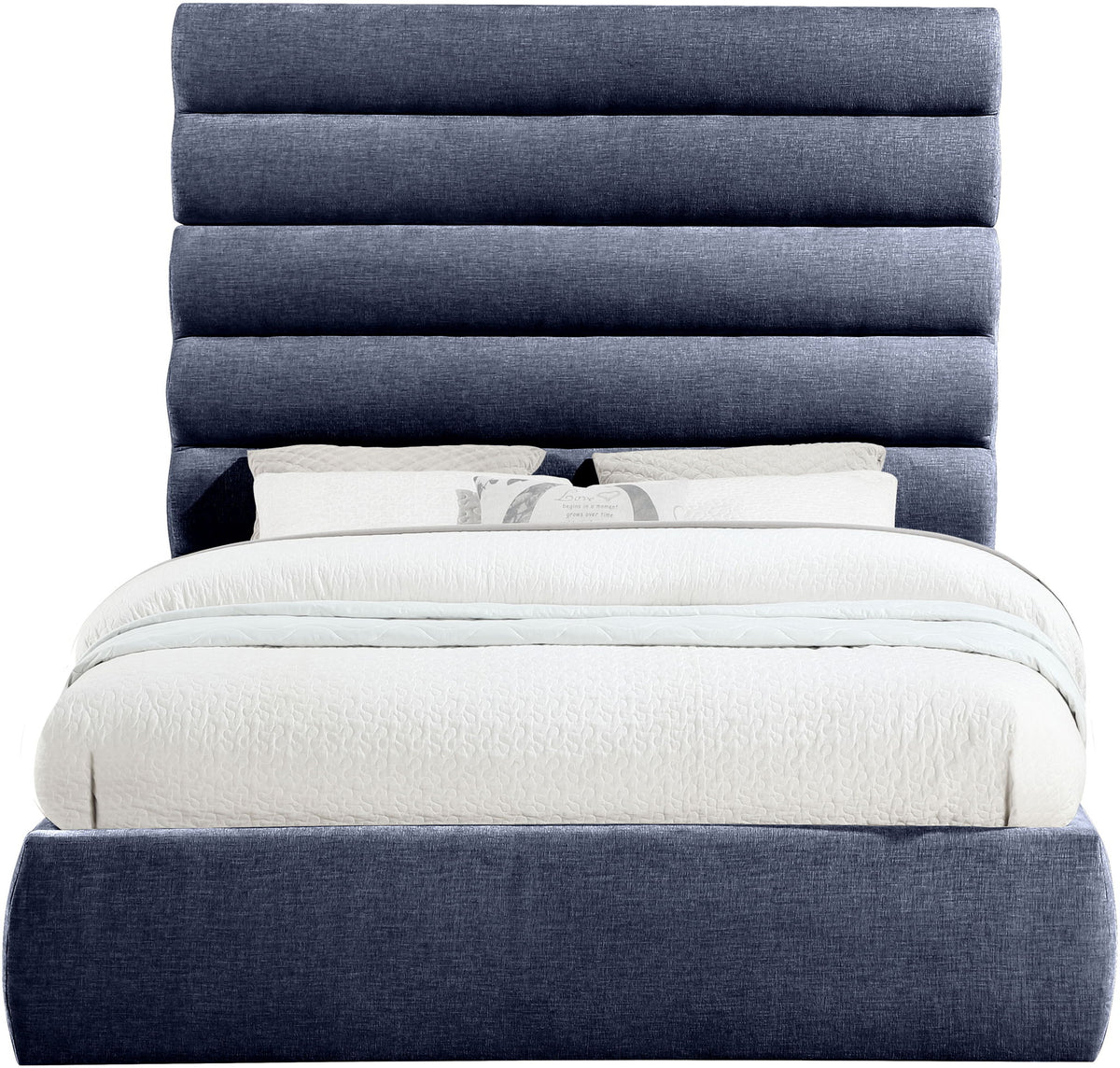 Adam - Chenille Fabric Bed With 70.5" Headboard