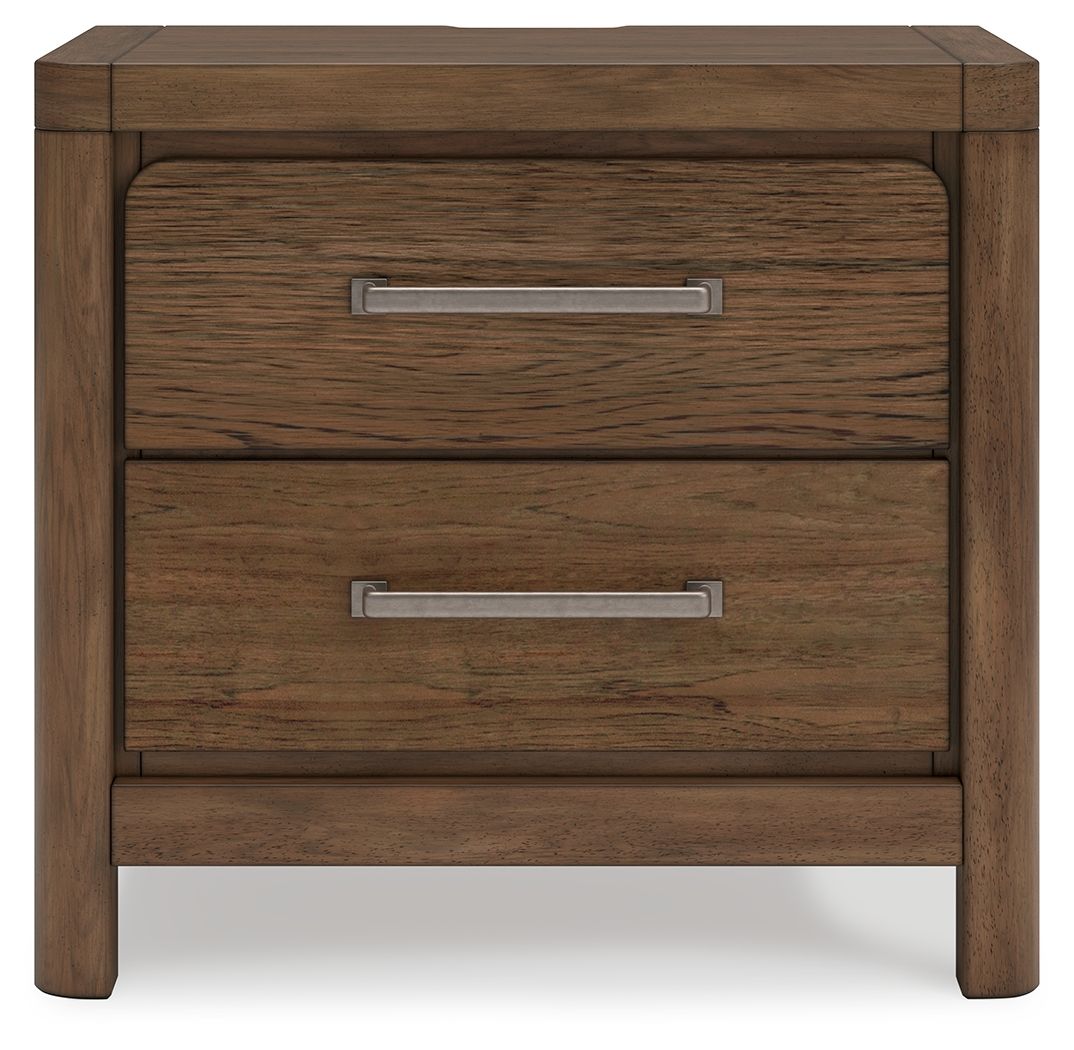 Cabalynn - Two Drawer Night Stand - Light Brown - Select Living Furniture - Nightstands w/ Charging Stations - Signature Design by Ashley® - B974-92 - Cabalynn - Two Drawer Night Stand - Light Brown -