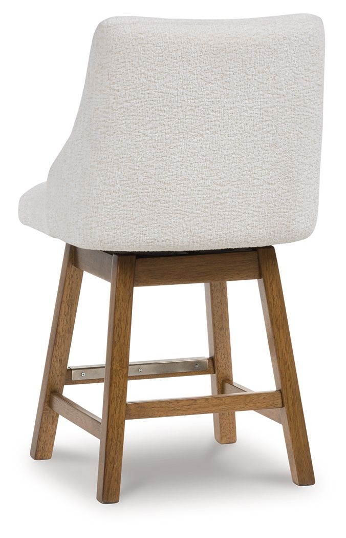 Cabalynn - Upholstered Swivel Barstool (Set of 2) - Oatmeal / Light Brown - Select Living Furniture - Stool Sets - Signature Design by Ashley® - D974-324 - Cabalynn - Upholstered Swivel Barstool (Set of 2) - Oatmeal / Light Brown -