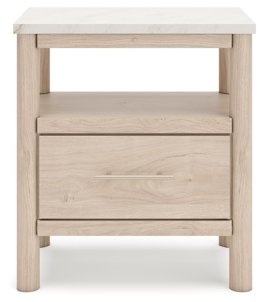 Cadmori - One Drawer Night Stand - Two-Tone - Select Living Furniture - Nightstands w/ Charging Stations - Signature Design by Ashley® - B2615-91 - Cadmori - One Drawer Night Stand - Two-Tone -