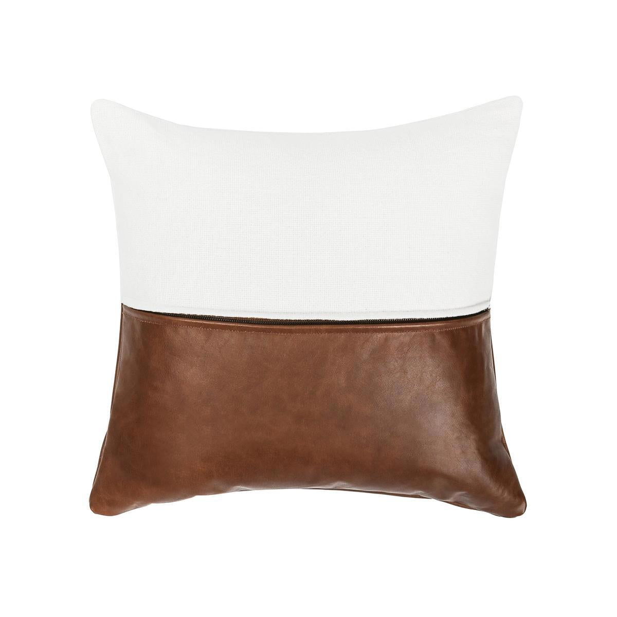 Canyon - 20" x 20" Pillow - Ivory / Kona Brown - Select Living Furniture - Accent Pillows - Villa - V300044 - Canyon - 20" x 20" Pillow - Ivory / Kona Brown -
