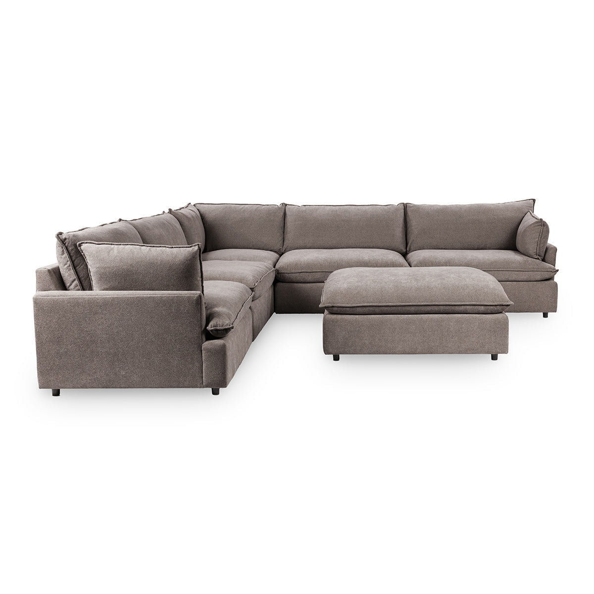 Caplan - 6 Piece Modular Sectional With Ottoman - Select Living Furniture - 2 Piece Living Room Sets - Classic Home - 5308SC622203 - Winter Wheat - Caplan - 6 Piece Modular Sectional With Ottoman -