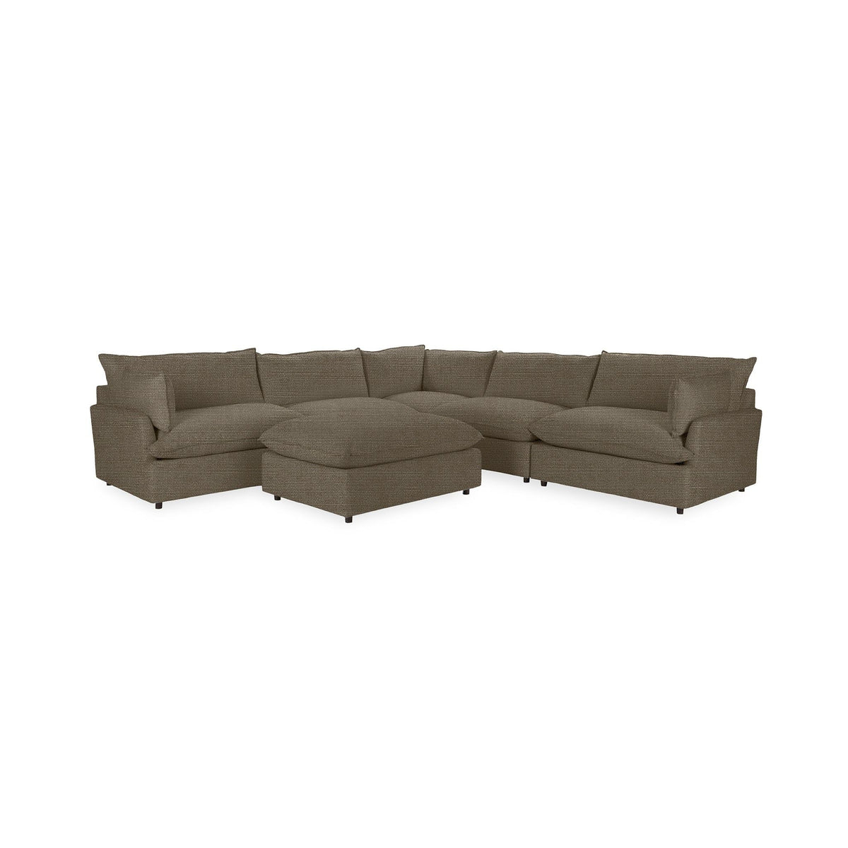 Caplan - 6 Piece Modular Sectional With Ottoman - Select Living Furniture - 2 Piece Living Room Sets - Classic Home - 5308SC62001 - Putty - Caplan - 6 Piece Modular Sectional With Ottoman -
