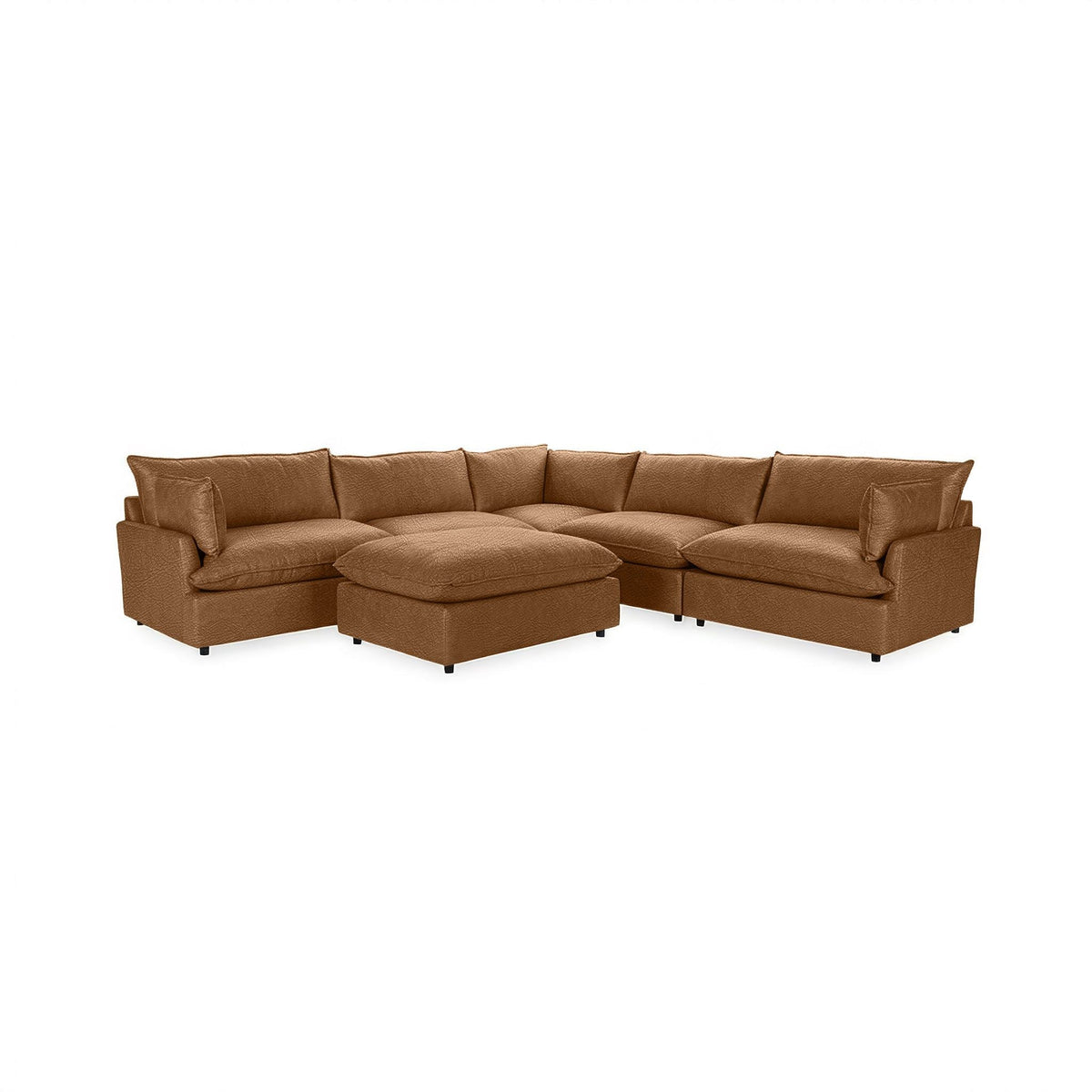 Caplan - 6 Piece Modular Sectional With Ottoman - Select Living Furniture - 2 Piece Living Room Sets - Classic Home - 5308SC621901 - Tan - Caplan - 6 Piece Modular Sectional With Ottoman -