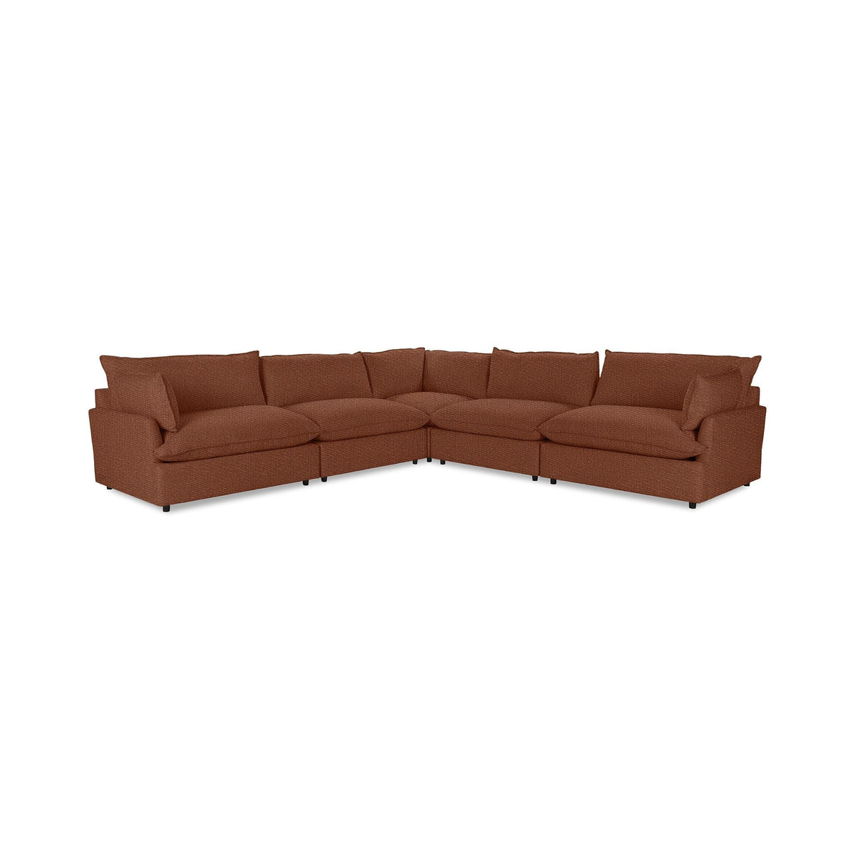 Caplan - Modular Sectional - Select Living Furniture - Stationary Sectionals - Classic Home - 5308SC522201 - Brick Red -5 Pc. Modular Sectional - Caplan - Modular Sectional -