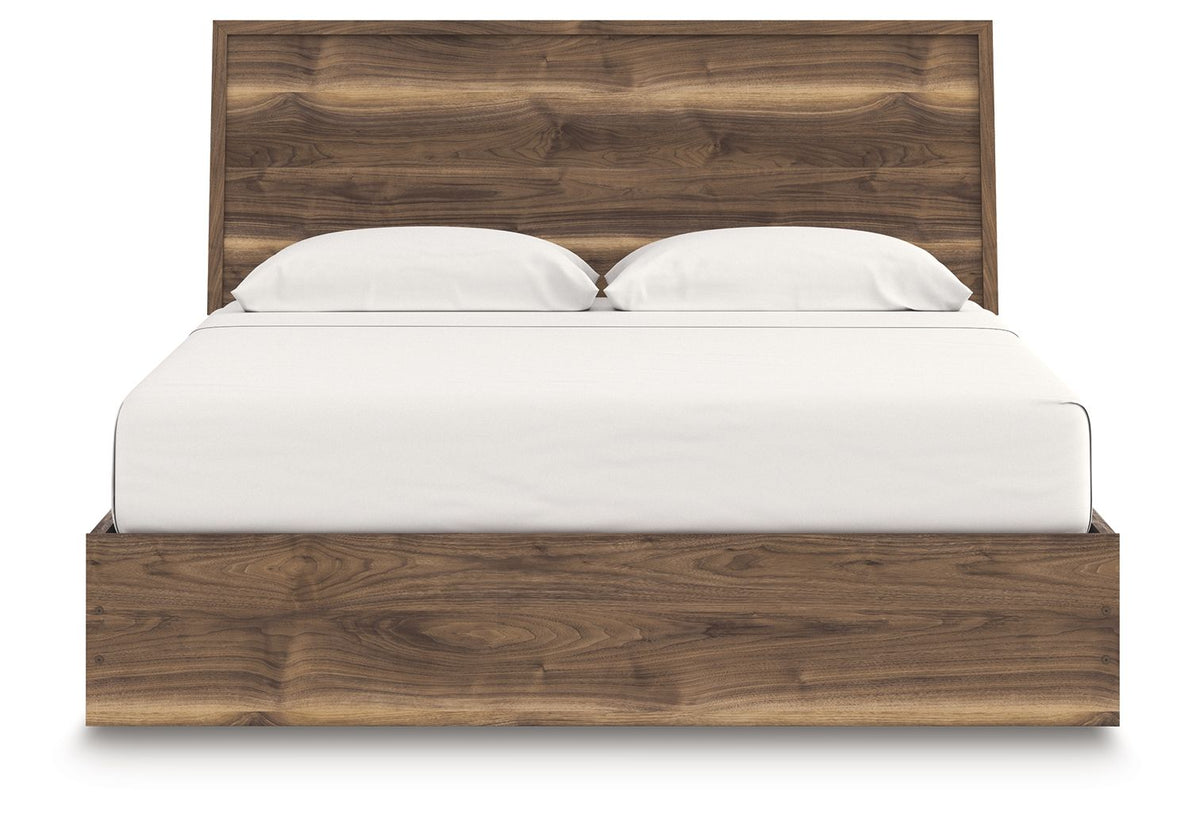 Chirason - Panel Bed With Storage - Select Living Furniture - Storage Beds - Signature Design by Ashley® - PCB3367B28 - Dark Brown -Full - Chirason - Panel Bed With Storage -