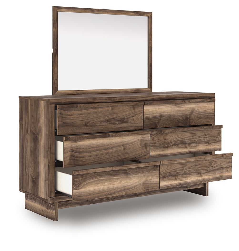 Chirason - Six Drawers Dresser - Select Living Furniture - Dressers - Signature Design by Ashley® - PCB3367B1 - Dark Brown -Dresser & Mirror - Chirason - Six Drawers Dresser -