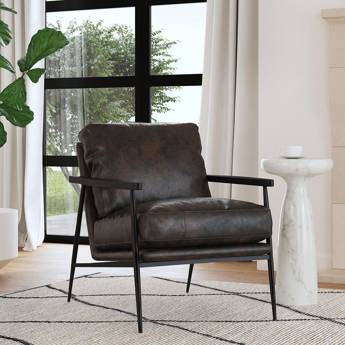 Christopher - Club Chair - Select Living Furniture - Club Chairs - Classic Home - 53051230 - Black - Christopher - Club Chair -